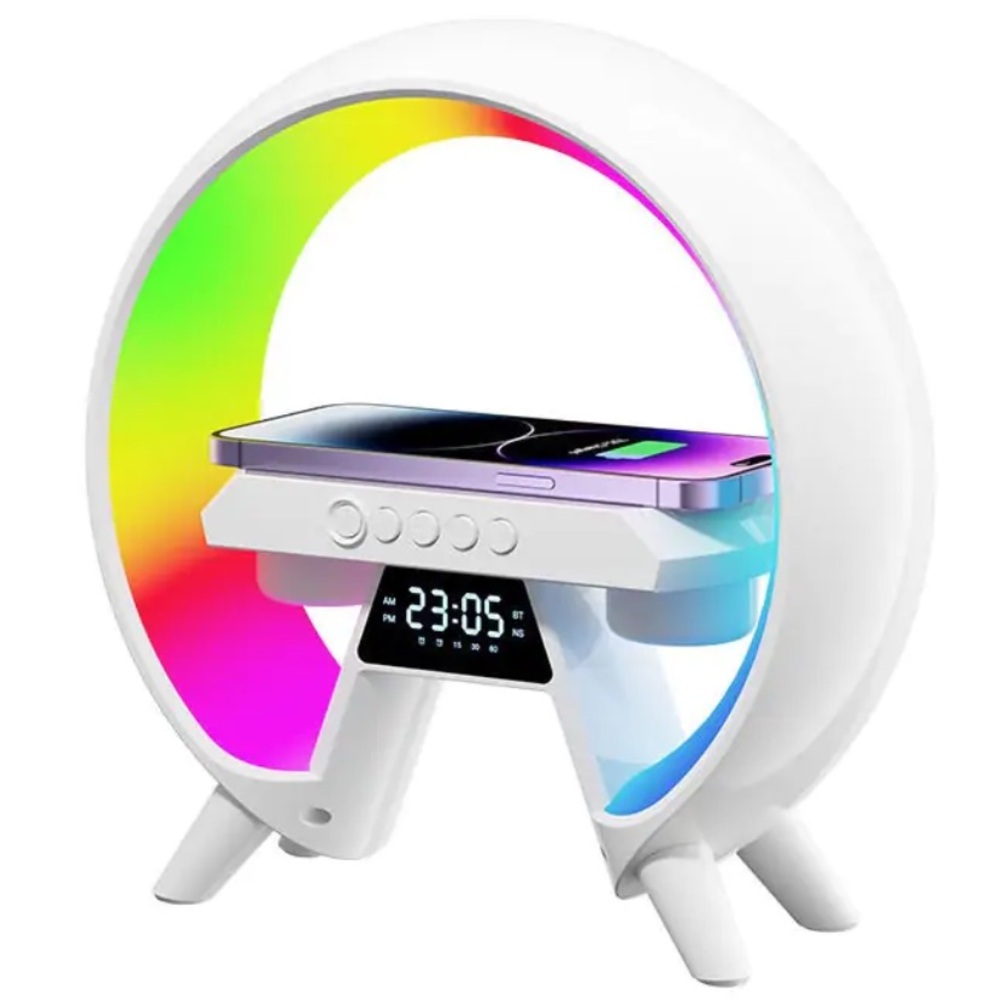 LED WIRELESS CHARGING SPEAKER SOUND MACHINE ALARM RADIO 7 COLORS